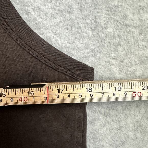 Lululemon Classic Fit Cotton Blend Tank Size 8 Brown Crop Gym Yoga Athleisure - Picture 6 of 7